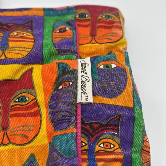 Laurel Burch Large Colorful Cat Tote Bag with Sequins TOT7196 - Picture 4 of 11